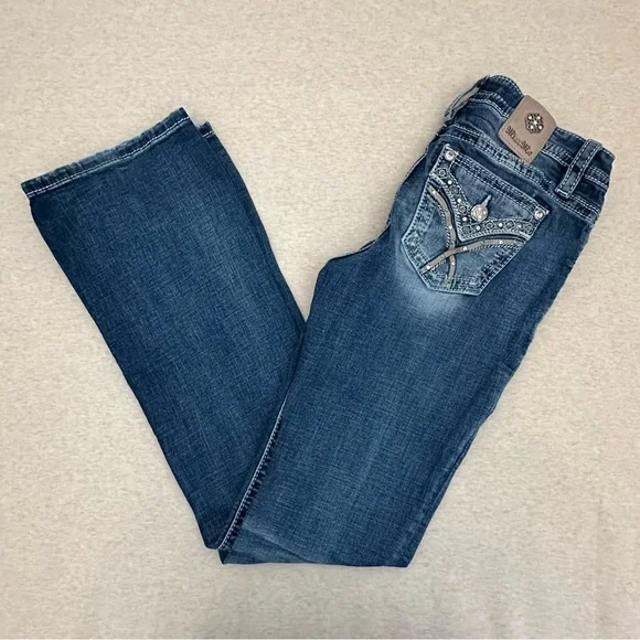 Miss Me Boot Women’s Size 27 Cotton Light-Blue Low Rise Jeans M3444B55 - Picture 14 of 15